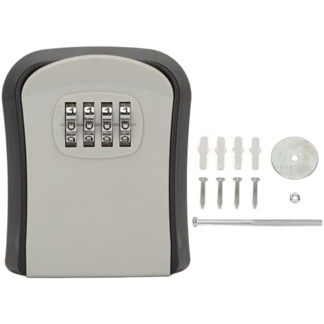 Ej.Life Kombination Lock Box, Wall Mounted Key Lock Box mit 4 stelligen Passwort, wasserdicht Schlüssel Lagerung Lock Box Unterstützung 5 Schlüssel Kapazität, ABS Safe Key Hider für Indoor Outdoor Use
