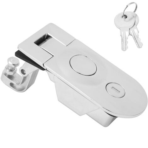 Ej.Life Kompressionsriegel mit Schlüssel, Schloss aus Zinklegierung, für Wohnmobile, Yachten, Kofferräume, Mülleimer, Lagertüren A