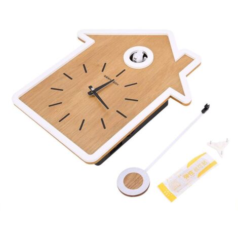 Ej.Life Kuckucksuhr Moderne Einfache Nordischen Stil Design Schaukel Bericht Uhr für Schlafzimmer Wohnzimmer Schule Büro Coffee Shop Dekoration(1) A