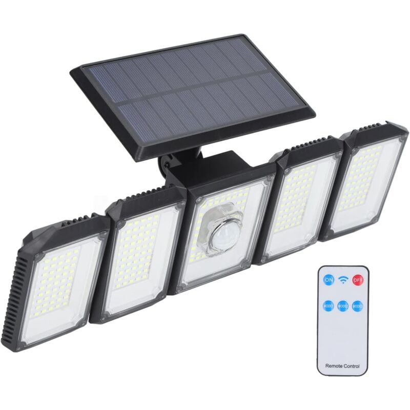 Ej.life - Lampe Solaire Exterieur, Lumière Solaire Extérieure avec Détecteur de Mouvement 300 led, IP65 Étanche Projecteur Solaire Extérieur