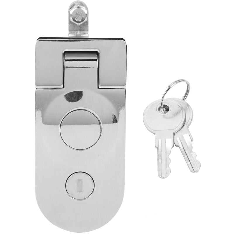 Ej.life - Loquet à compression avec serrure à 2 clés en alliage de zinc pour camping-cars, yachts, coffres, poubelles, portes d'entrept