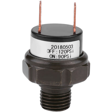 Ej.Life Luft-druckschalter 90-120 PSI 12V Universal Qiilu Druckschalter für Luftkompressoren Tankbefestigung 1/4"NPT-Gewinde
