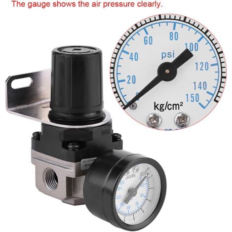 Ej.Life Luftdruckregler, AR2000 G1/4 luftbetriebener Kompressor mit Manometer, 0,05  0,85 MPa