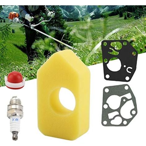 PRENFLE Ej.Life Luftfilter Zündkerzendichtungssatz Mäher Ersatzteile Luftfilter mit Primer für Briggs & Stratton 795083 698369 694394
