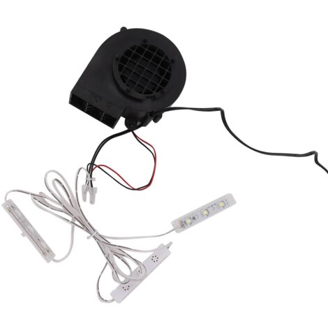Ej.Life Luftgebläse, Aufblasbare Gebläsepumpe mit 3 Weißen LED-Lampensätzen für Außendekorationen (EU-Stecker 220-240V)