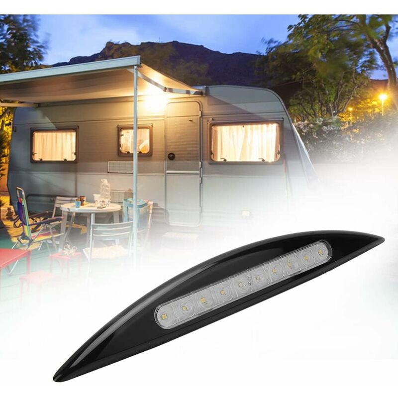 Ej.life - Lumière led auvent étanche auvent pour caravanes rv et Bateau 12V 5W(Noir)