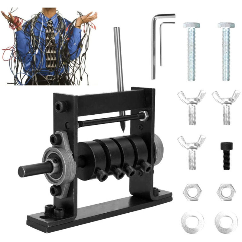 Ej.life - Machine à dénuder de fil 1 couteaux Φ1-30MM, outil de pince à dénuder de fil de cuivre à manivelle, perceuse connectable