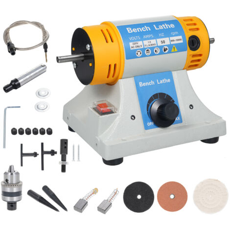 Ej.Life Machine de polissage de polisseur de banc 320W 10000 tr/min Petite à graver le bois Machine de meulage de bijoux électrique Rectifieuse Pour la sculpture sur jade, la sculpture sur bois