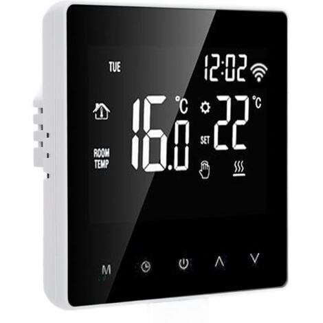 Ej.Life ME81H Smart WIFI LCD-Thermostat für Wasser-Fußbodenheizung und Elektrische Wandkessel-Fußbodenheizung (weißer Knopf mit weißer Rückseite 16A)