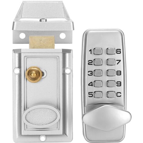 Ej.Life Mechanisches Codeschloss, schlüsselloses Zugangsdesign, rostfrei, stabiler Befestigungsbolzen, keine Batterie erforderlich für Garage Hotel Office Warehouse