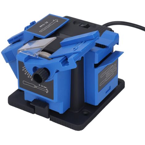 Ej.Life Mehrzweckschärfer, Langlebiges ABS-Material, Einstellbarer Winkel und Breite, Geeignet für Alle Messer und Scheren mit Gerader Kante, 65 W Leistung (EU-Stecker 220 V) A