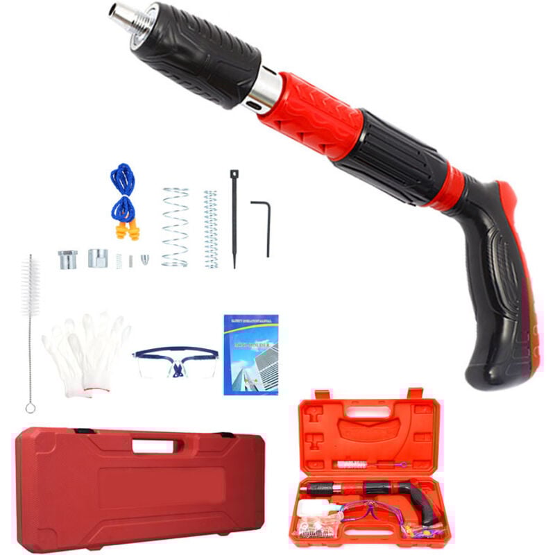 Mini Pistolet à Clous , 5 Vitesses Réglable Portable Pistolet à Ongles Manuel, Cloueur Beton, Menuiserie et Décoration,pour Murs en Briques Rouges