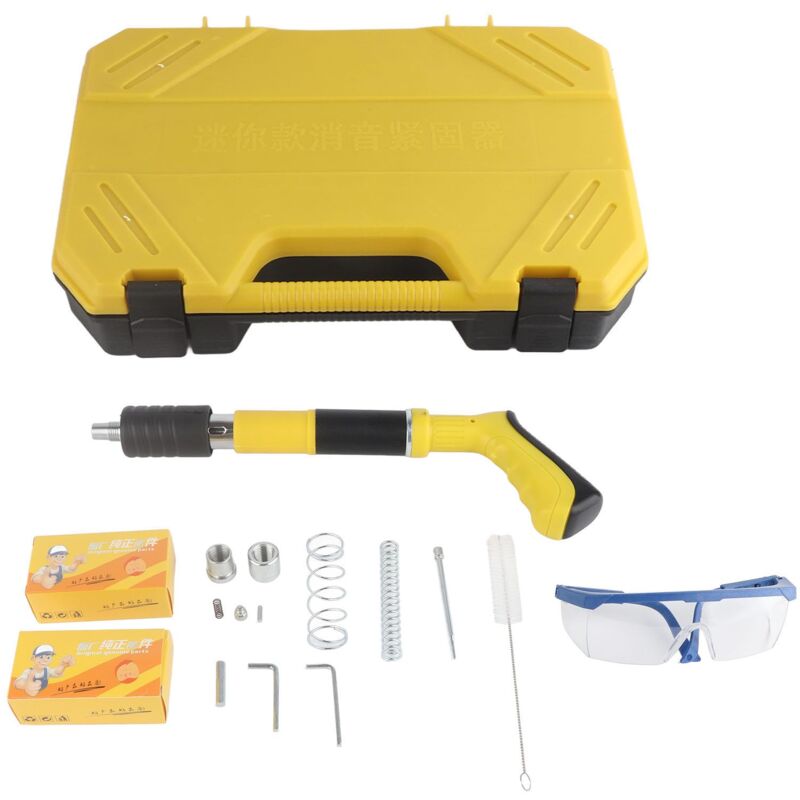Mini Pistolet à Clous Manuel en Acier, Kit de Cloueuse pour Dispositif de Fixation de Fente de Fil D'ancrage de Mur de Plafond Jaune - Ej.life