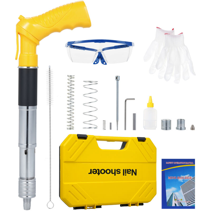 Mini pistolet à ongles manuel en acier à 5 vitesses, puissance réglable, pistolets à clous muraux pour plafond/cache, fixation pour installation de