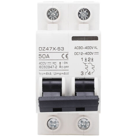Ej.Life Mini Sicherheitsschalter, AC DC 400V 4KA Leistungsschalter für Elektrogeräte