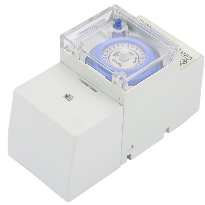 Ej.life - Minuterie de 24 Heures, minuterie sur Rail de Guidage din, minuterie mécanique mécanique/Manuelle Automatique 110-230v, pour l'éclairage