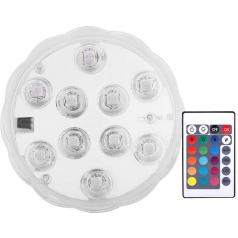 Ej.Life mit ferngesteuerten LED-Tauchleuchten, korrosionsbeständigen Wasserdichten wiederverwendbaren LED-Leuchten, für Partys, Hochzeiten Aquarium