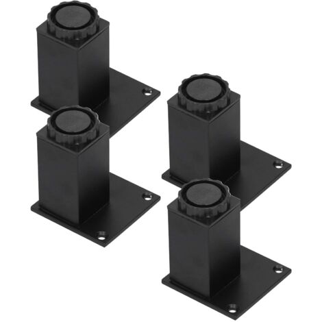 Ej.Life Möbelbein, Schwarzer Sofa-Stützfuß, Möbelbeschläge für Sofa, Schrank, Sofa, Sofa (Quadratischer Schranksockel 80 mm – schwarz) A