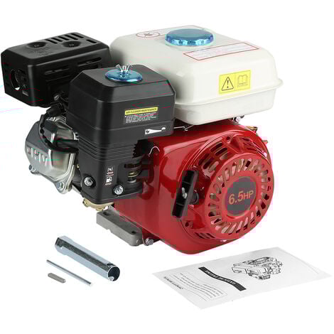 Ej.Life Moteur à essence de remplacement 4 temps 6,5 HP à démarrage par traction 168F OHV