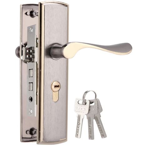 Ej.Life Neel Türschloss-Set, Silent Lock Body Tür Türbeschläge Türschalter, langlebiges Aluminium-Türschloss, für Schlafzimmer mit Innentür