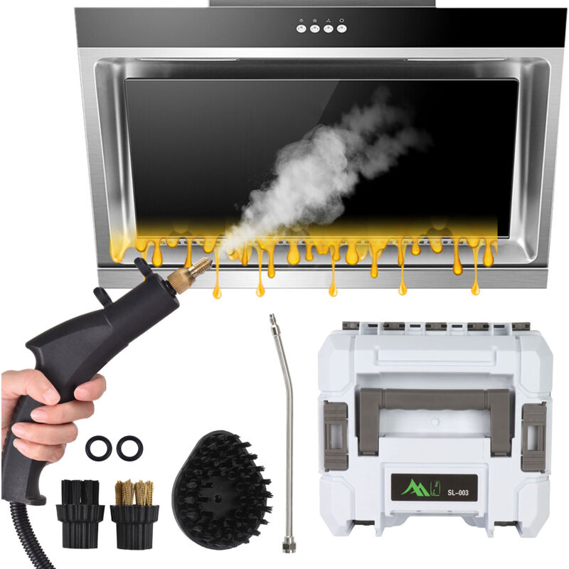Ej.Life Nettoyeur Vapeur , Pression Vapeur : 4 bar, Temps de Préchauffage : 20S, Puissance : 2500 W,accessoires Nettoyage pour Rideaux, Salle de