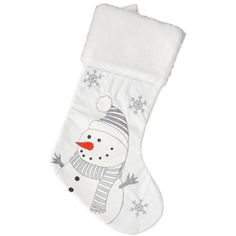 Ej.Life Neues Weihnachtsdekorationszubehör, große Weihnachtssocken, Weihnachtsbaumanhänger, Kindergeschenke, Süßigkeitentüte, Szenendekoration, Schneemann-Stil