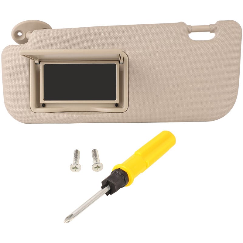 Ej.life - Pare-soleil de voiture gauche cté conducteur gris durable haute dureté pare-soleil avec remplacement de miroir de courtoisie pour Levin