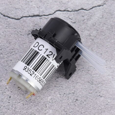 Ej.Life Peristaltische Pumpe,Schlauchpumpe Selbstansaugende rechtwinklige Pumpe Mikroperistaltikpumpe mit Silikonschlauch,Pumpenzahnradpumpe mit stabilem Durchfluss(12V)