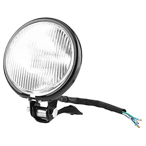 EJ.life Phare Avant de Moto, 5 Pouces Feux Avant 12V Projecteur de Lumière Ampoule Lampe de Moto Rond Universel(White)