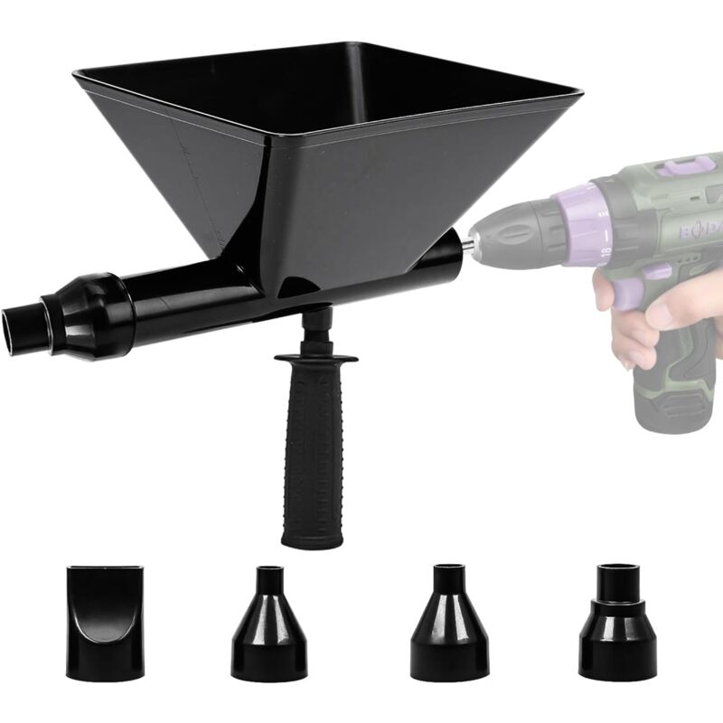 Ej.life - Pistolet Joint Électrique Portable avec 4 Embouts, Pistolet Ciment Électrique, Sans Perceuse Électrique, Jointoyeuse pour le Jointoiement