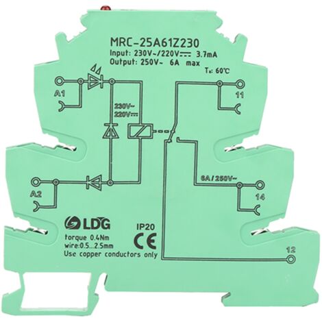 Ej.Life PLC-Relais für AC 230V / DC 220V Ultradünnes Schnittstellenmodul für elektromagnetischen Kontakt