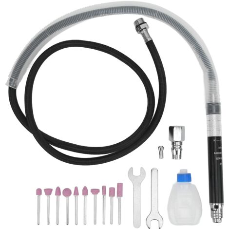 Ej.Life Pneumatisches Stiftschleifer-Kit, Pneumatisches Bleistift-Stabschleifer-Kit, Mikro-Stabschleifer-Set, Polieren, Gravierwerkzeug, 90 Psi, Power-Stabschleifer