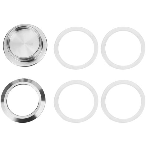 Ej.Life Poignée de porte coulissante ronde en acier inoxydable brossé Bouton de porte dissimulé à double côté Bouton de poignée encastré rond pour porte en verre, porte de douche, porte de salle de ba