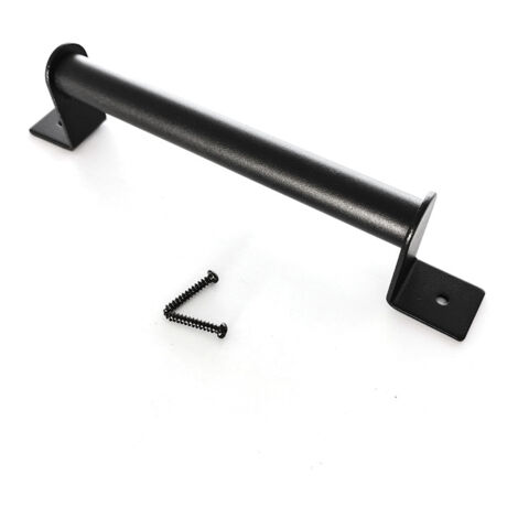 Ej.Life Poignée de Porte Grange Quincaillerie Noire Robuste pour Porte de Grange en Acier au Carbone avec poignée de Porte Robuste pour Porte de Grange coulissante 23cm A