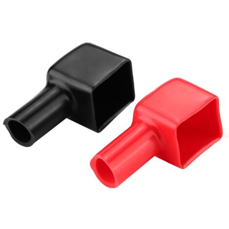 Ej.Life polabdeckungen autobatterie,Batterieklemmenabdeckung, 2 Stück Batterieklemmen Abdeckungen, Marine Batterieklemmen Abdeckungen Kunststoff Rot & Schwarz Positiv und Negativ