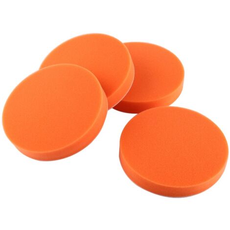 Ej.Life Polierschwämme 150mm, 10 Stück 6" Auto Polierpads Schwamm Polieren Buffing Waxing Pad Kit Tool Polierauflage für Auto Polisher Puffer Orange Auto polieren Profiset