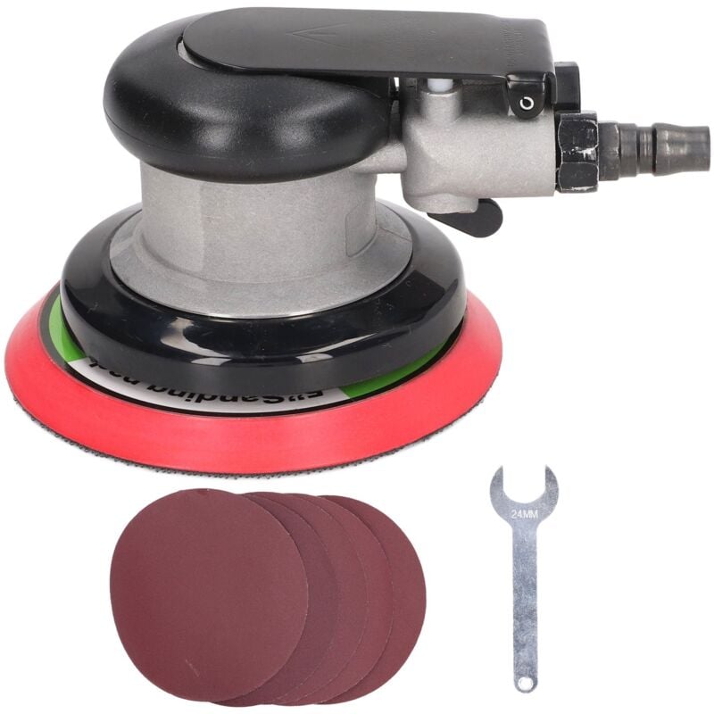 Ponceuse à air ponceuse pneumatique orbitale 10000 tr/min avec papier de verre 5 pièces pour véhicule