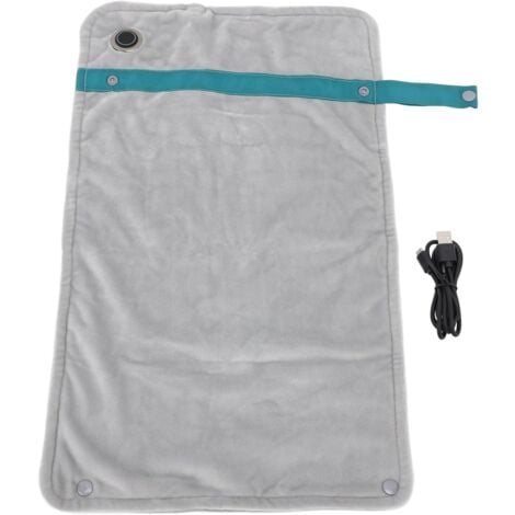 Ej.Life Portable Sans Couverture Chauffante USB, 120x70cm Electrique Couverture Voiture  Chauffage, Camping,Maison (Gris) A