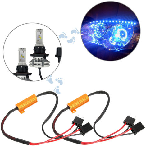 Ej.Life Pour résistance 20w led h7 pour résistance de charge h7 2Pcs Voiture LED Décodeurs, Résistance De Charge pour H7 Phare Anti Hyper Flash