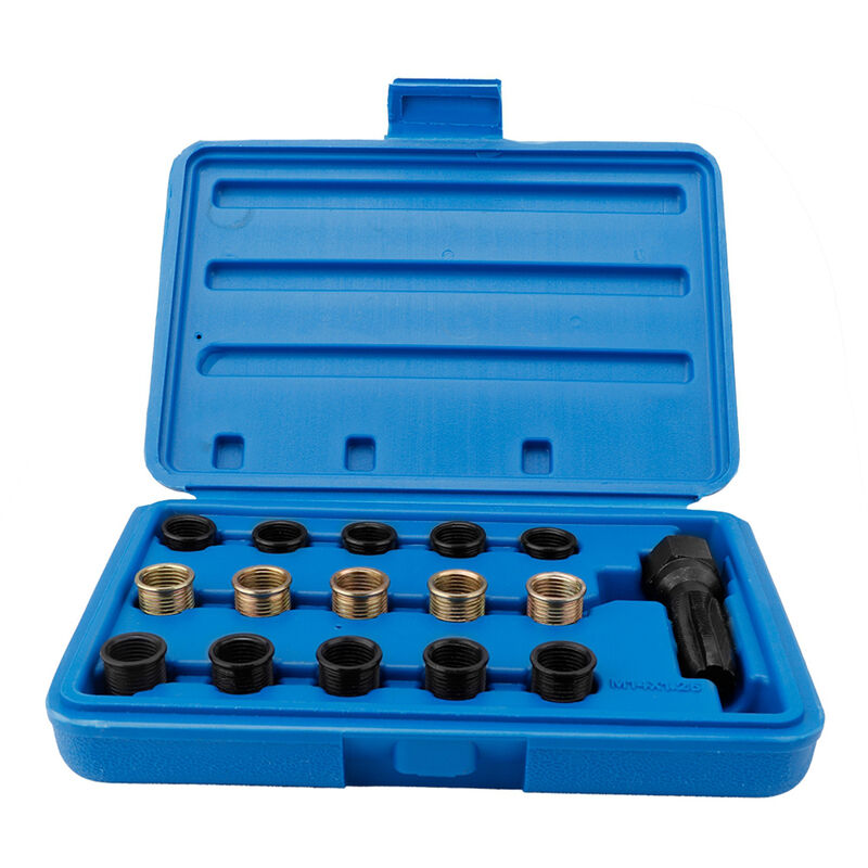 Pour spark plug insert kit pour kit reparation filetage bougie m10 Outils de bougie d'allumage acier au carbone 16 pièces outils de réparation de