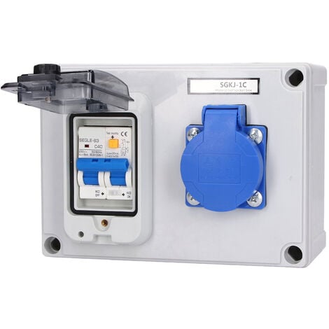 Ej.Life Prise de courant murale bote de prise électrique norme allemande 200250V avec 230V 40A 1P + N RCD