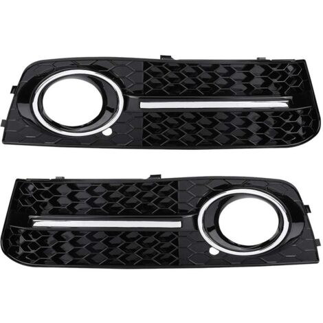 Ej.Life Professionelles Autopart Ispchen Nebelscheinwerfer Gitter A4 B8 Chrome Glossy Nebelscheinwerfer Abdeckgitter Kühlergrill Chrome Glossy Nebelscheinwerfer Abdeckgitter Kühlergrill Für A4/S4 B8 0