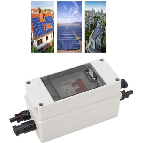 Ej.Life PV-Trennschalter, DC500V 1 String Solar Combiner Box Einfache Installation Hohe Zuverlässigkeit IP65 Wasserdichter Schaltkreisschutz für Stromerzeugungssystem (20A)