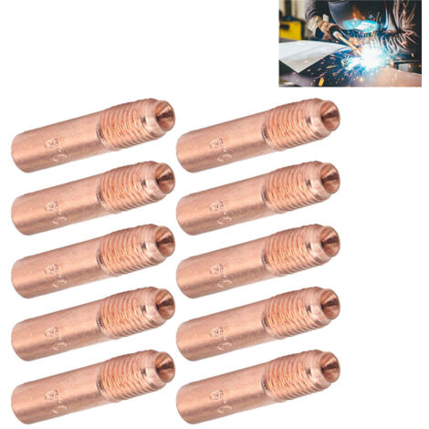 Ej.Life QiMeiTech Kit de 10 Buses de Soudage MIG 0.9mm - Cuivre Haute Conductivité - Compatible Pistolet à Souder - Professionnel Bricolage