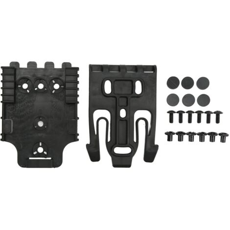 Ej.Life Quick Release System Kit, Taktisches Zubehör, Verschlussschnalle und Empfängerplatte, Schwarzes Nylon, für Diensthabenden Gürtel, Weste und Beintasche (11 X 8 cm)
