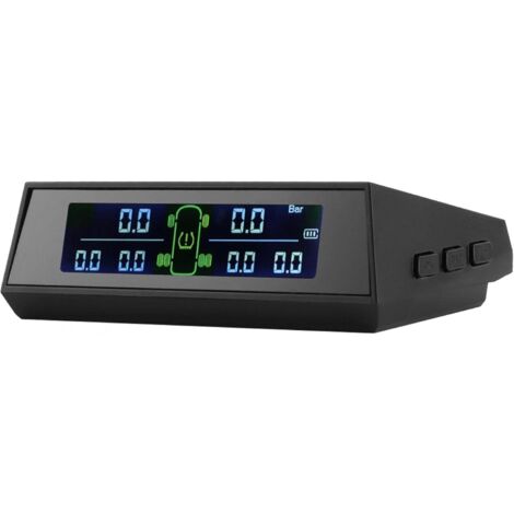 Ej.Life Reifendruckkontrollsystem,  Reifendruckkontrollsystem Solarbetriebene TPMS ABS-Detektorunterstützung Micro-USB-Aufladung mit LCD 6 Externer Sensor Passend für Wohnmobile