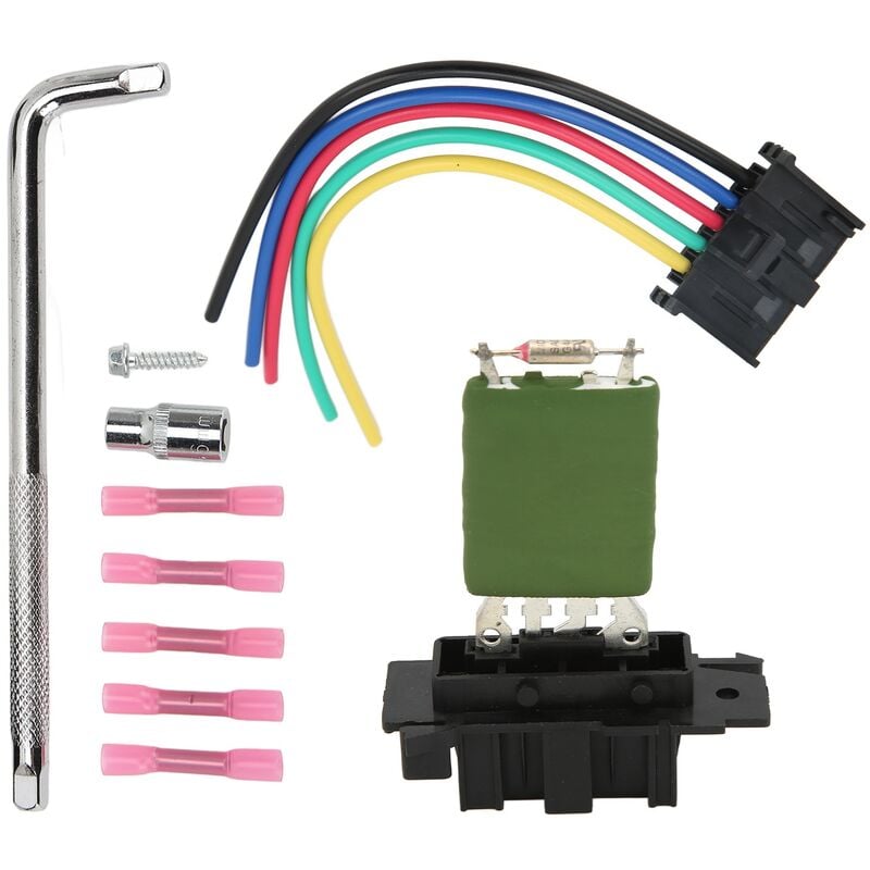 Ej.life - Résistance de ventilateur de ventilateur de moteur de chauffage 13248240 avec kit d'outils de remplacement pour Opel Adam Corsa d