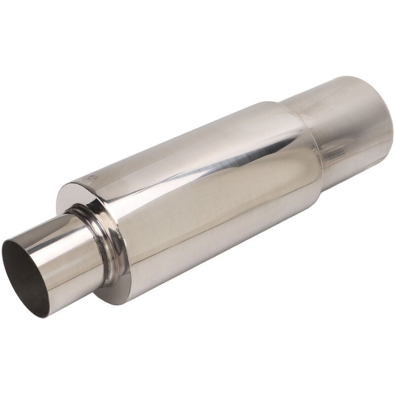 Ej.life - Résonateur de silencieux d'échappement en acier inoxydable 2.5in Inlet 3.5in Outlet Tail Pipe Universal pour voiture Autres pièce de