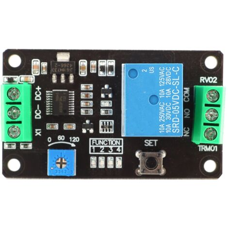 Ej.Life Retardateur Minuterie Relais Module Retard Marche Arrêt Off Carte de Commutation de Contrôleur Temporisé à Verrouillage Automatique DC 5V/12V/24V(DC24V)