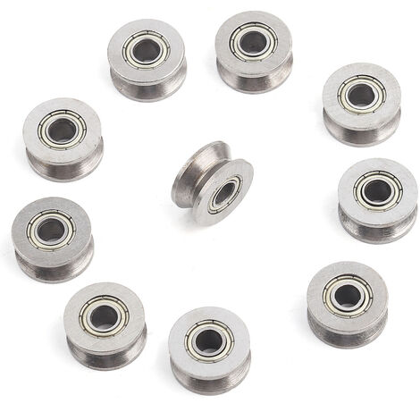Ej.Life – Roulement à billes V624ZZ en acier au carbone – Lot de 10 pièces – Diamètre intérieur 4mm, extérieur 13mm, épaisseur 6mm – Pour systèmes de mouvement linéaire